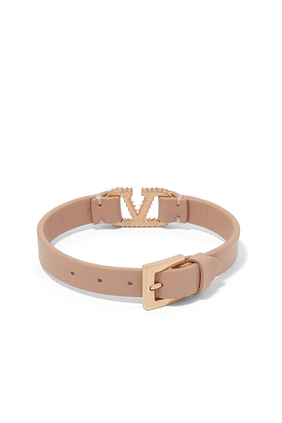 Valentino Garavani VLogo Signature Leather Bracelet